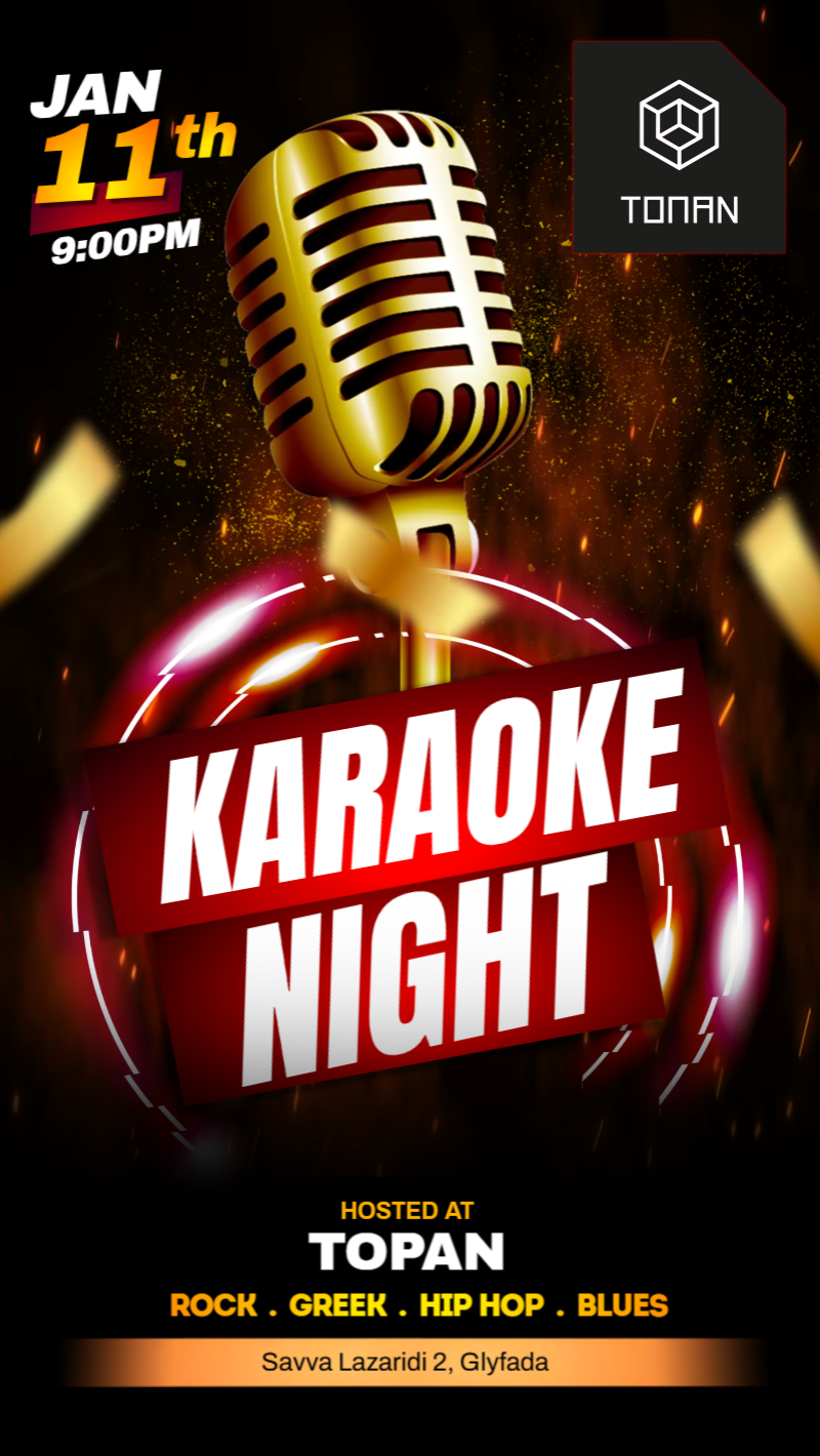 Karaoke Night at Topan Bar - Rock, Greek, Hip Hop, Blues